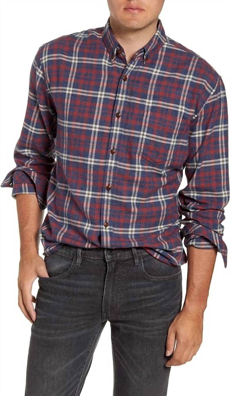 NEW RAILS felix shirt in navy/red/cream
